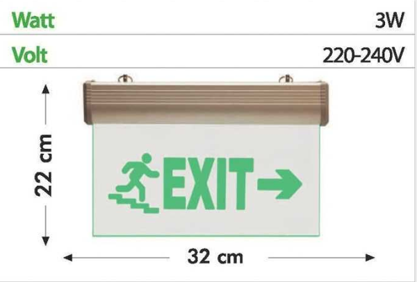 Camlı Exit Yönlendirme Tabelası - Çift Yüzlü