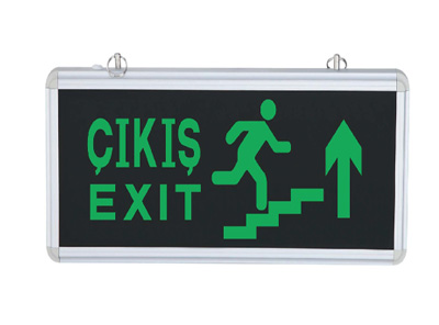 Exit Merdivenli Yukarı Koşan Adam