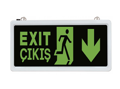 Exit Aşağı Koşan Adam Levha